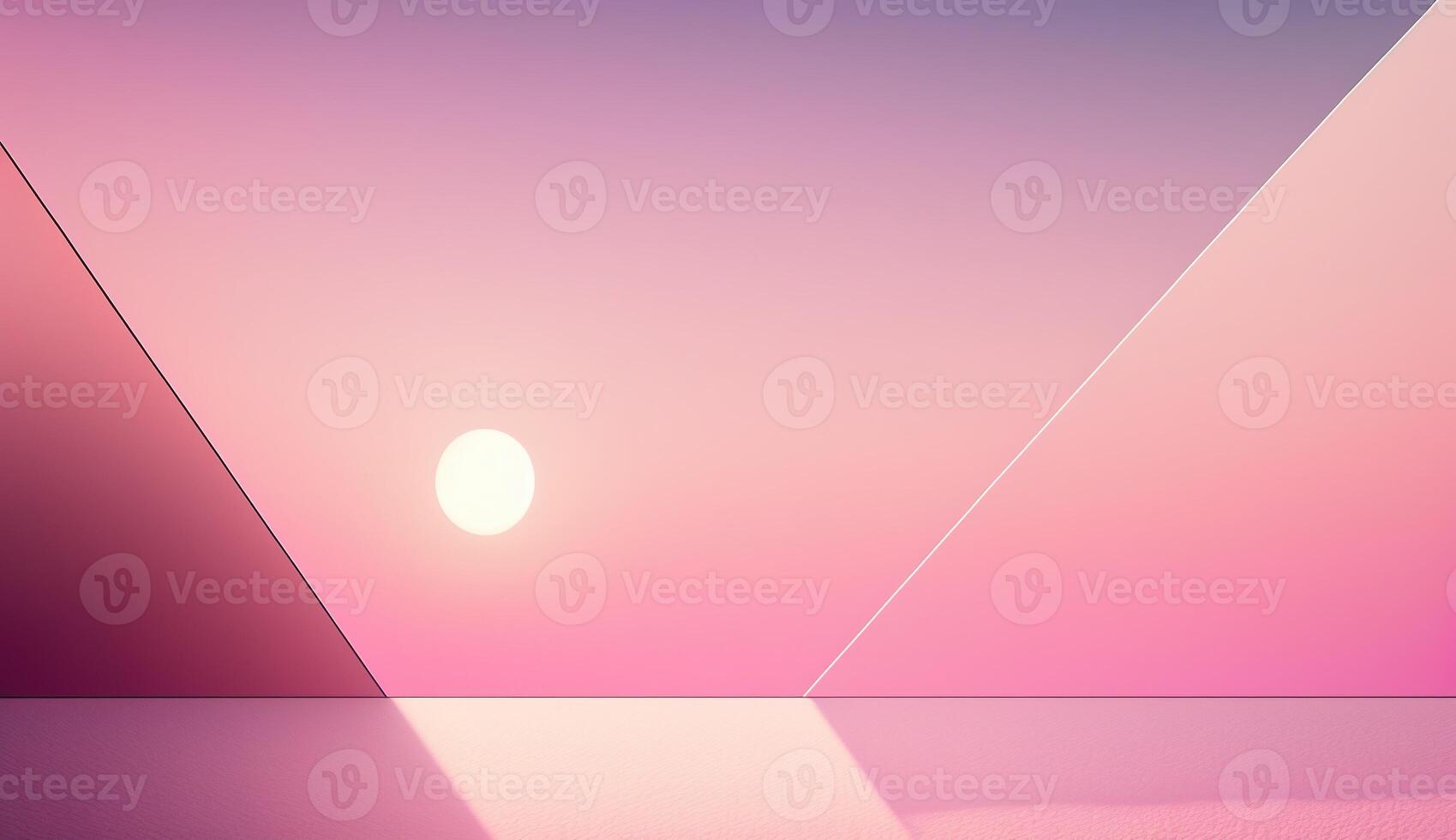 , Beautiful gradient scene landscape with light pink color, horizontal wallpaper. Abstract background with clouds and horizon photo