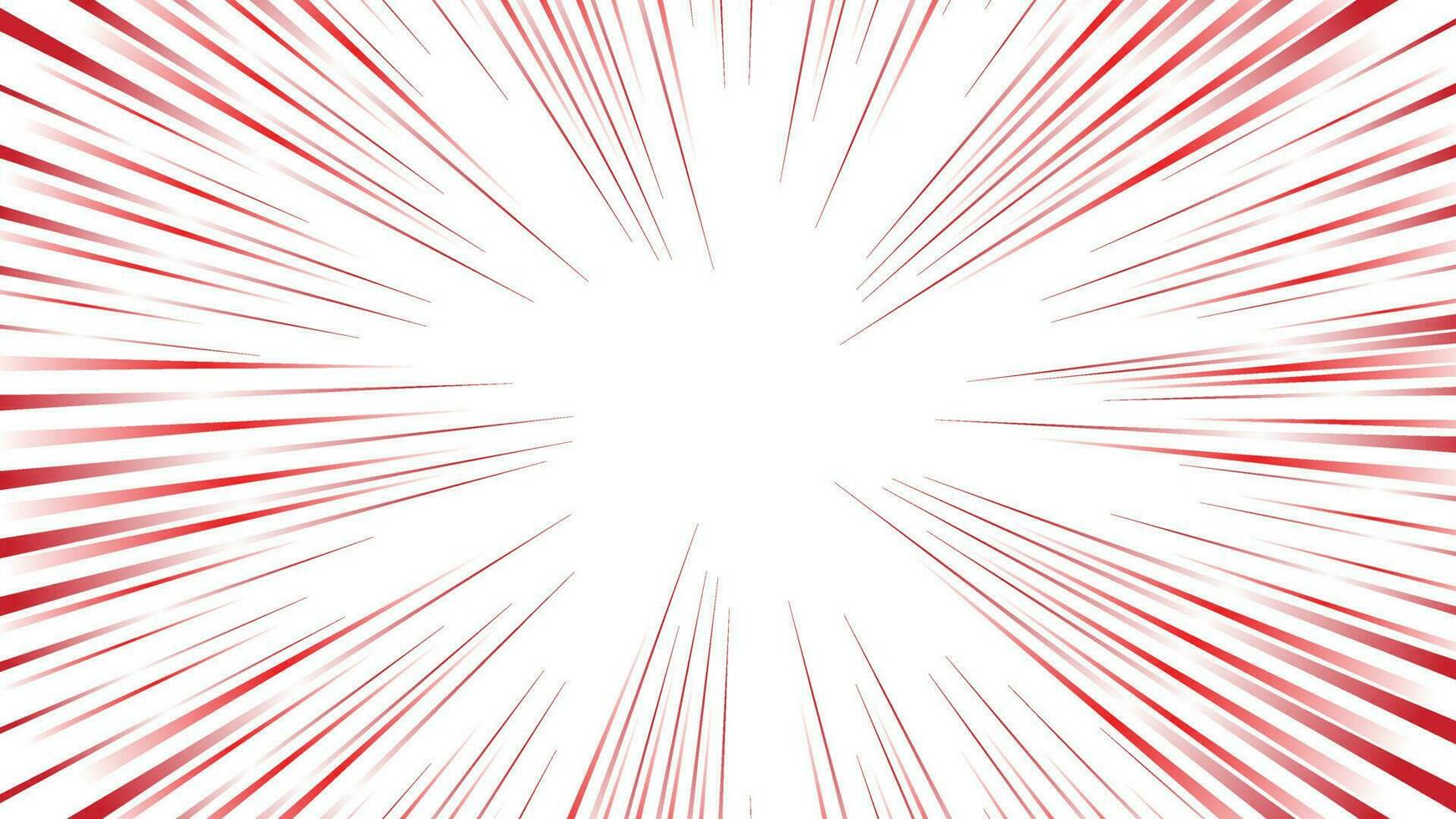 Red abstract background with rays and a speed oncoming lines background design for comic or other. Vector EPS with 16.9 aspect ratio.