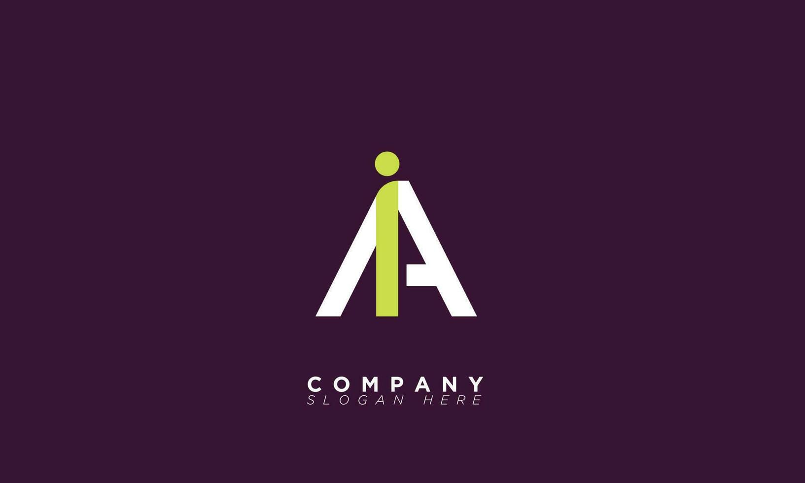 AI Alphabet letters Initials Monogram logo IA, A and I vector