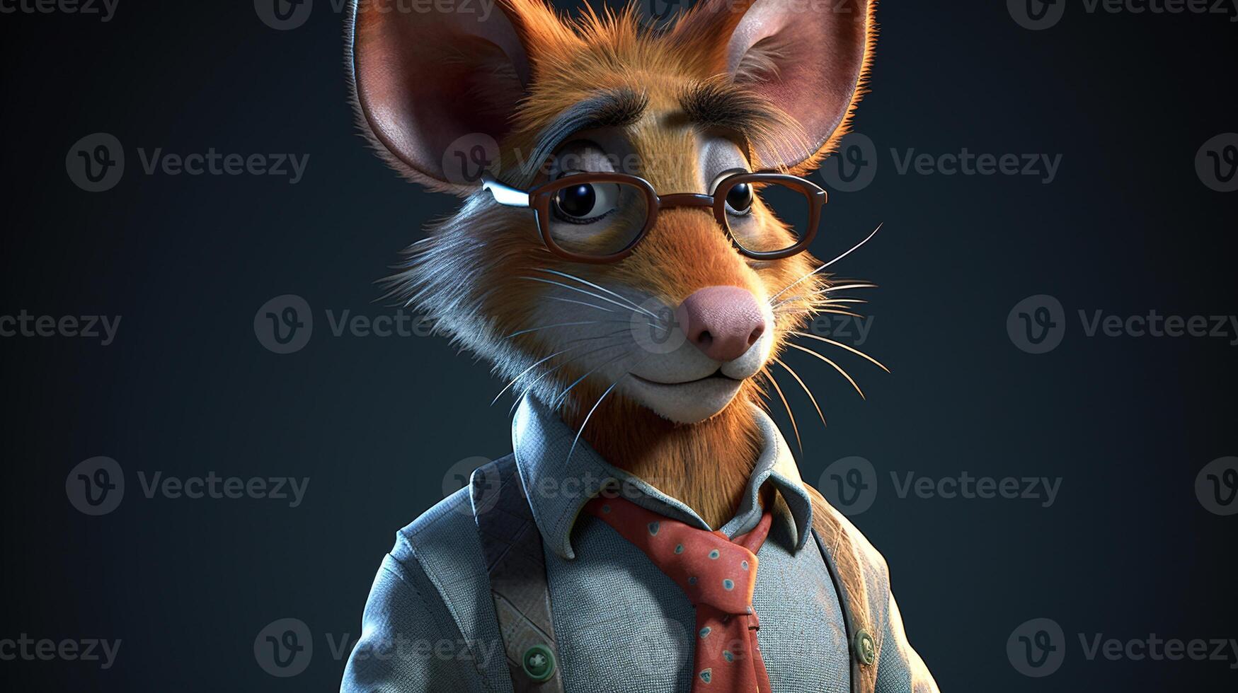 clueless inexperienced anthropomorphic bandicoot, digital art illustration, photo