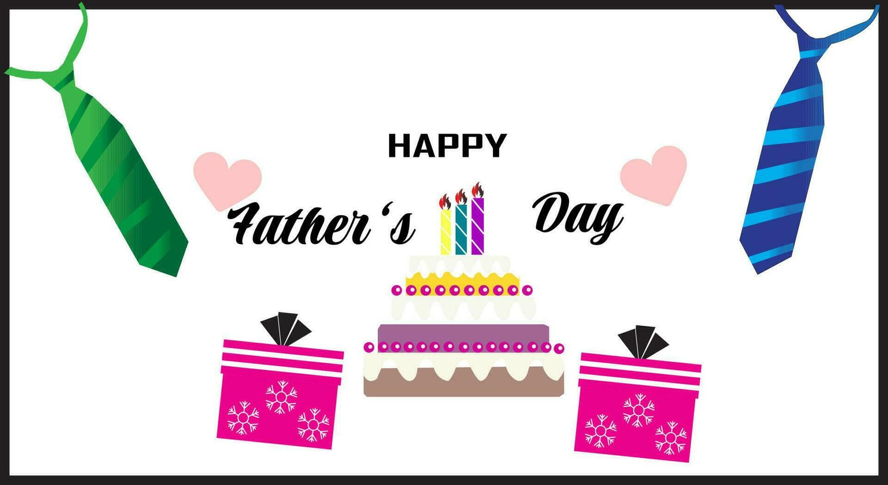 Happy father's day  party decoration and cake.For design background abstract. vector