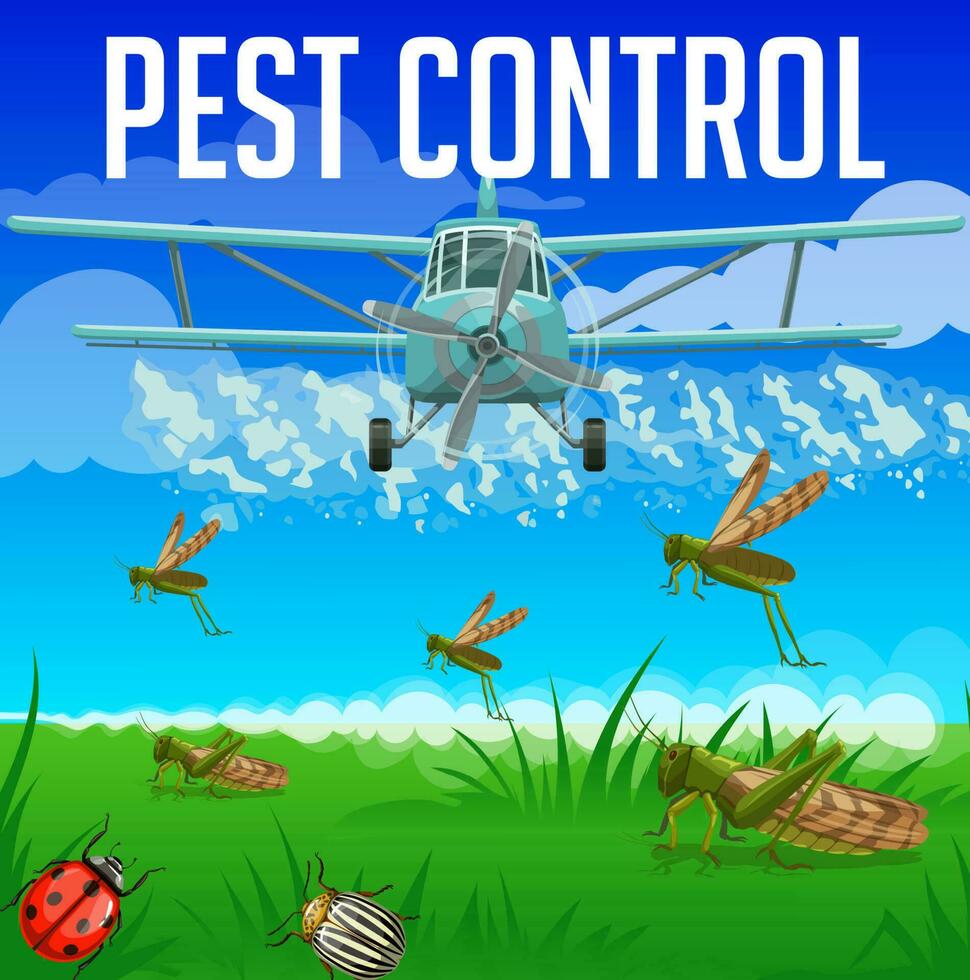 Locust, grasshopper, colorado beetle pest control vector