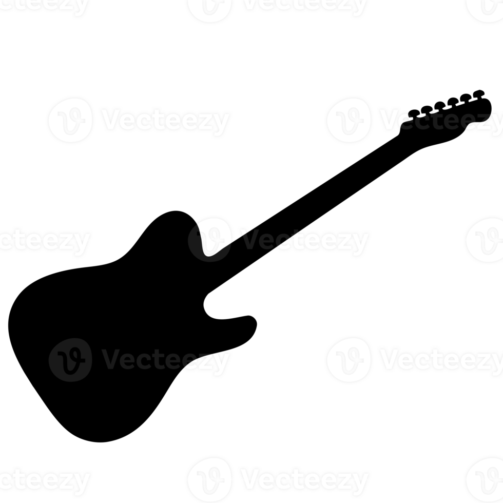 chitarra silhouette schema png