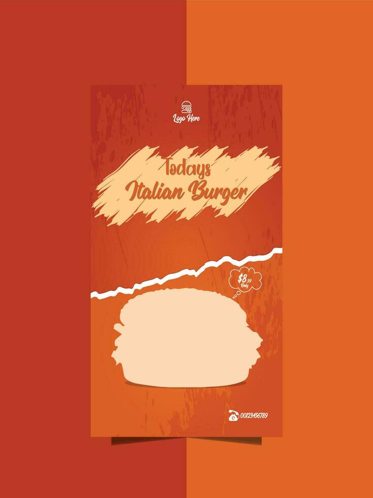 especial italiano hamburguesa volantes vector