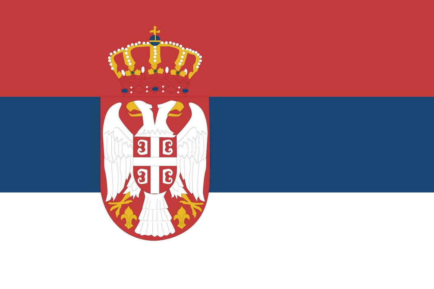 Flag of Serbia.National flag of Serbia vector