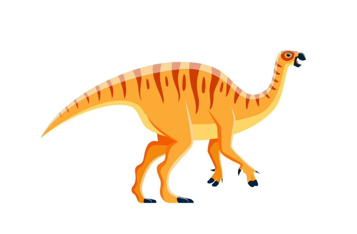 Cartoon Camptosaurus dinosaur character, kids dino vector