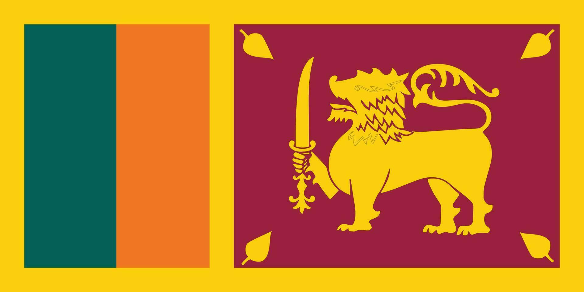 Flag of Sri Lanka.National flag of Sri Lanka vector