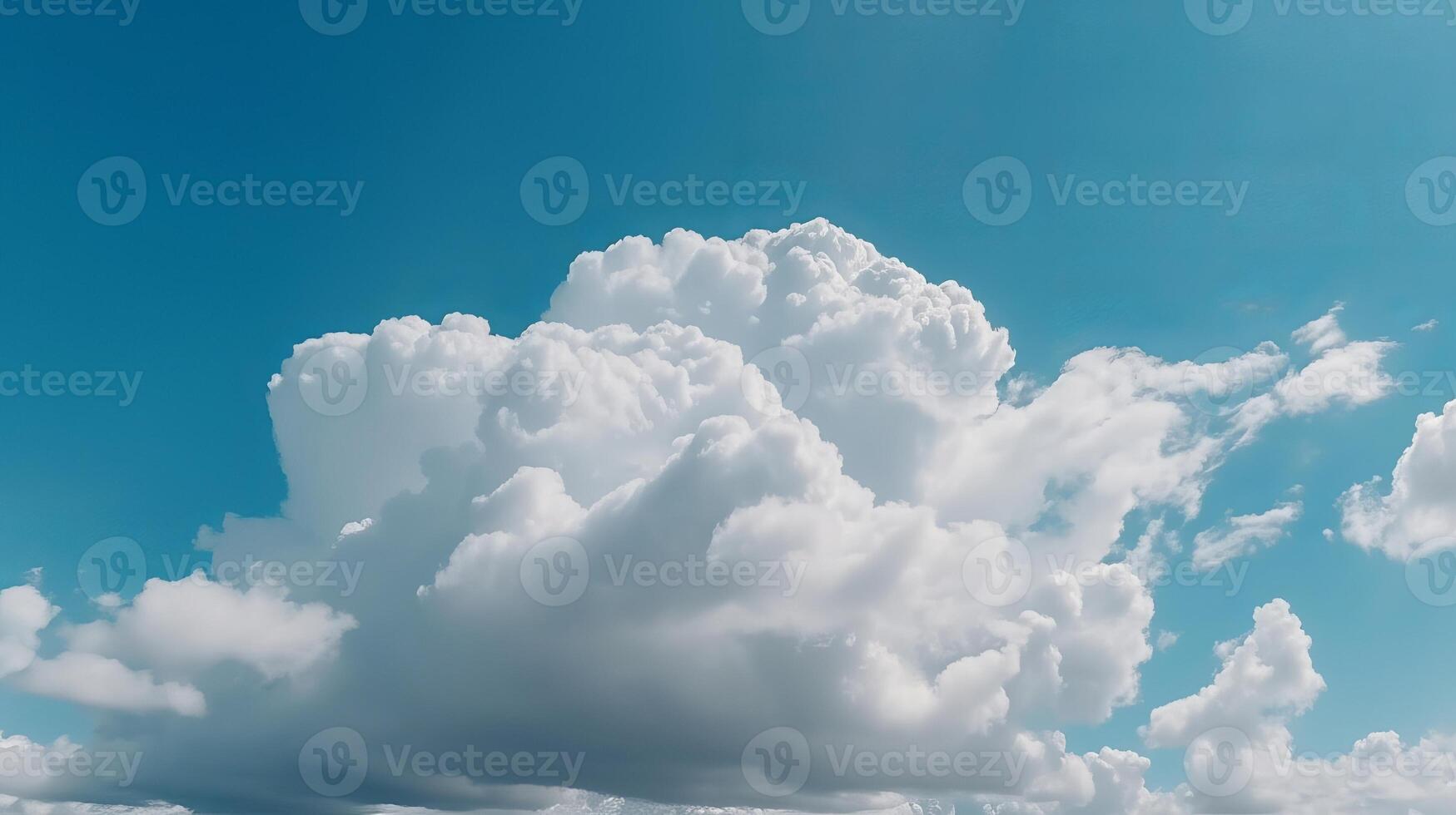 Blue sky with particular clouds. See over the clouds.summer blue sky cloud incline light white foundation. photo