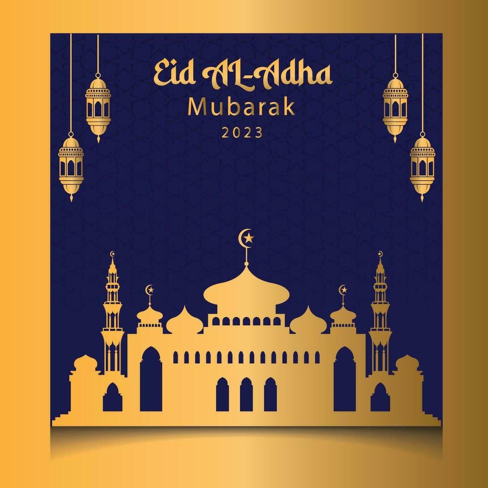 Eid Al Adha 2023 Mubarak Social Media Post Template-04 vector