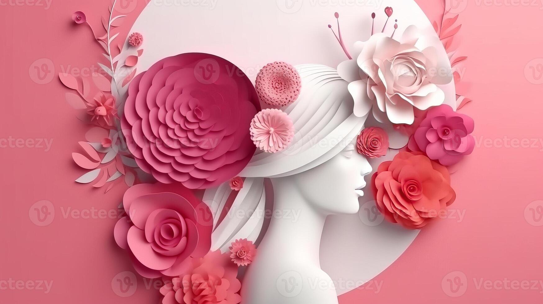 Paper craftsmanship , Cheerful women's day 8 walk with women of keeping chart of make , women's day specials offer bargain wording depended. photo