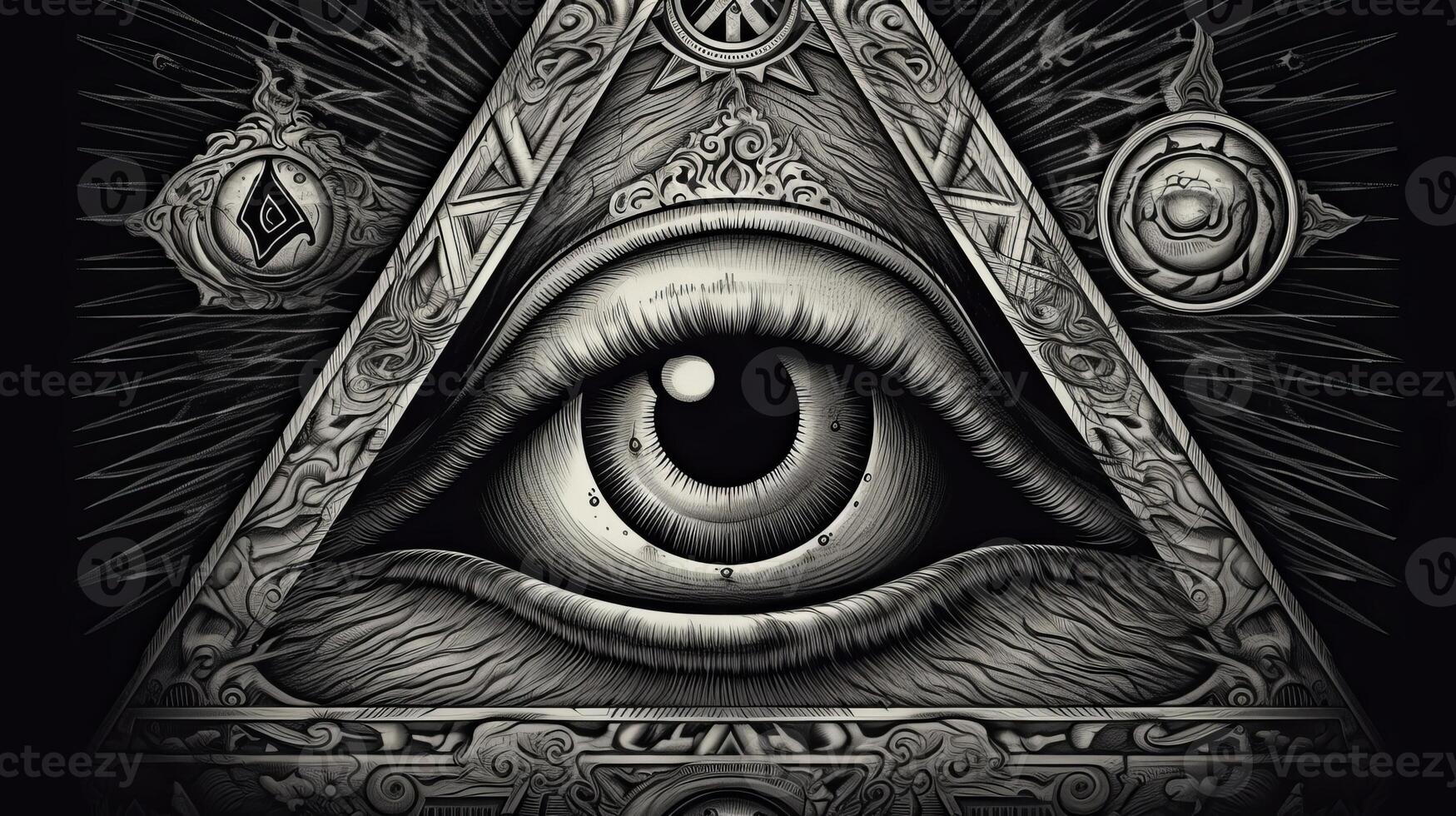 foto firmar iluminati. masonería el masónico cuadrado. ai generado