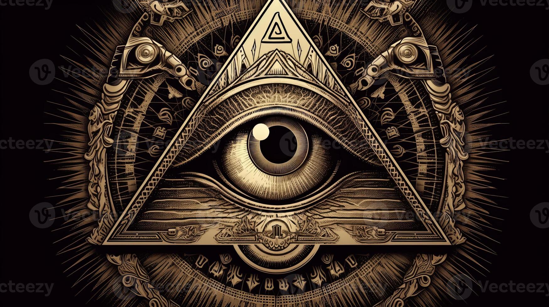 photo Sign Illuminati. freemasonry. The masonic square.