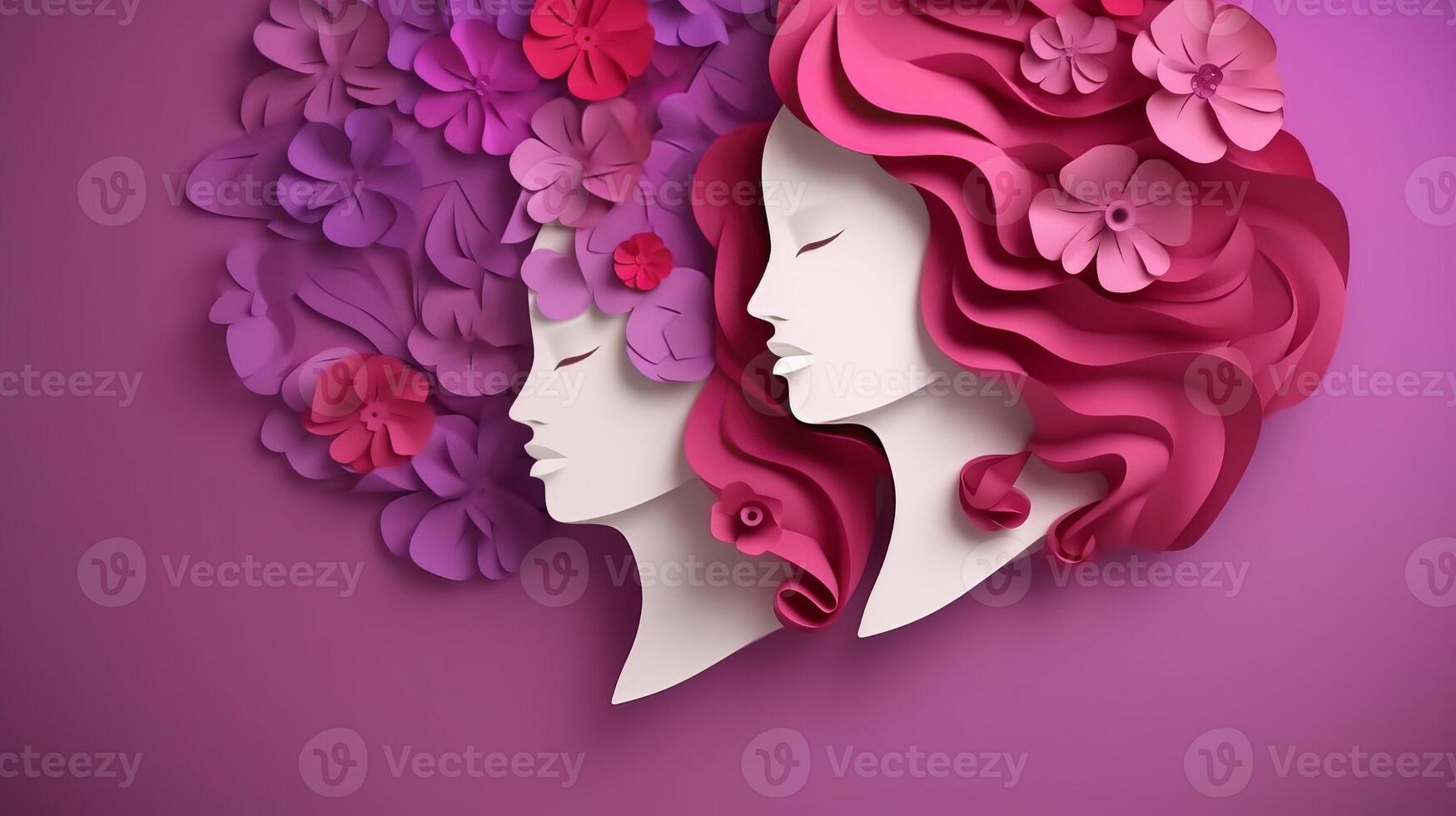 Paper craftsmanship , Cheerful women's day 8 walk with women of keeping chart of make , women's day specials offer bargain wording depended. photo