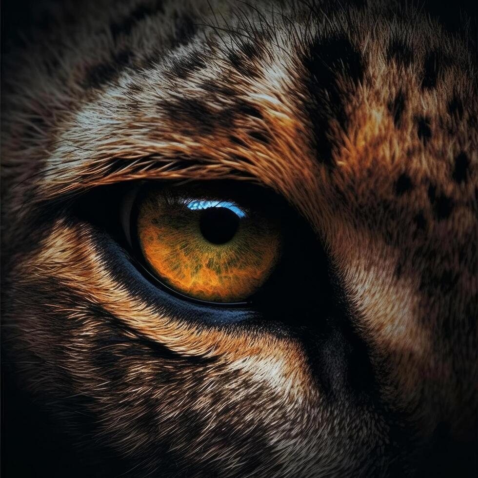 Wild leopard animal. Illustration AI Generative photo
