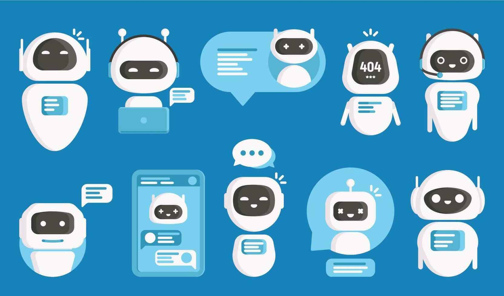 chatbots o ai charla robots, artificial inteligencia vector