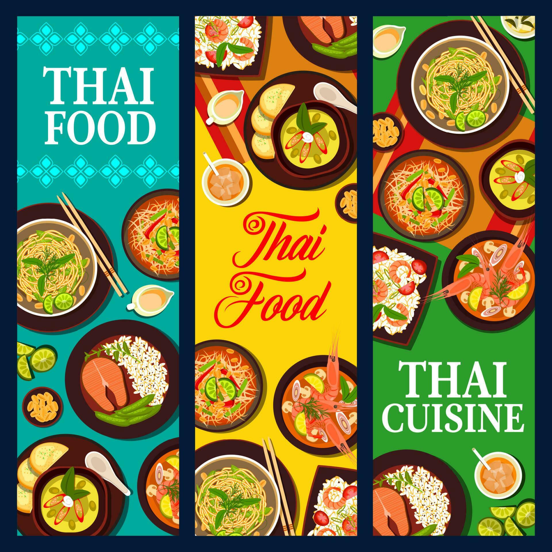 Thai Cuisine Food Thailand Dishes Asian Meals 23591388 Vector Art At thai-cuisine-food-thailand-dishes-asian-meals-23591388-vector-art-at