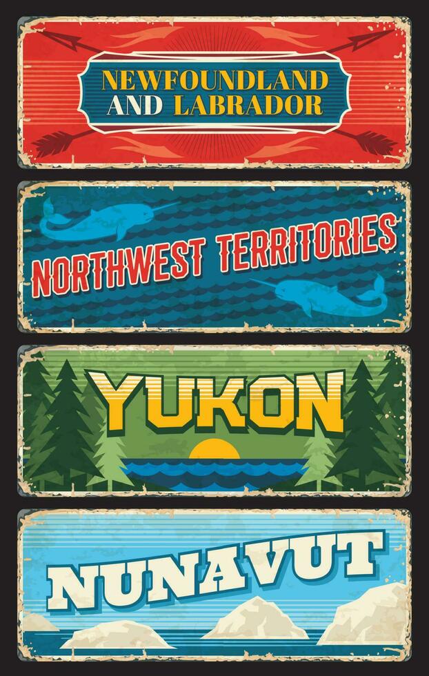 Terranova, Labrador, noroeste, yukón, nunavut vector