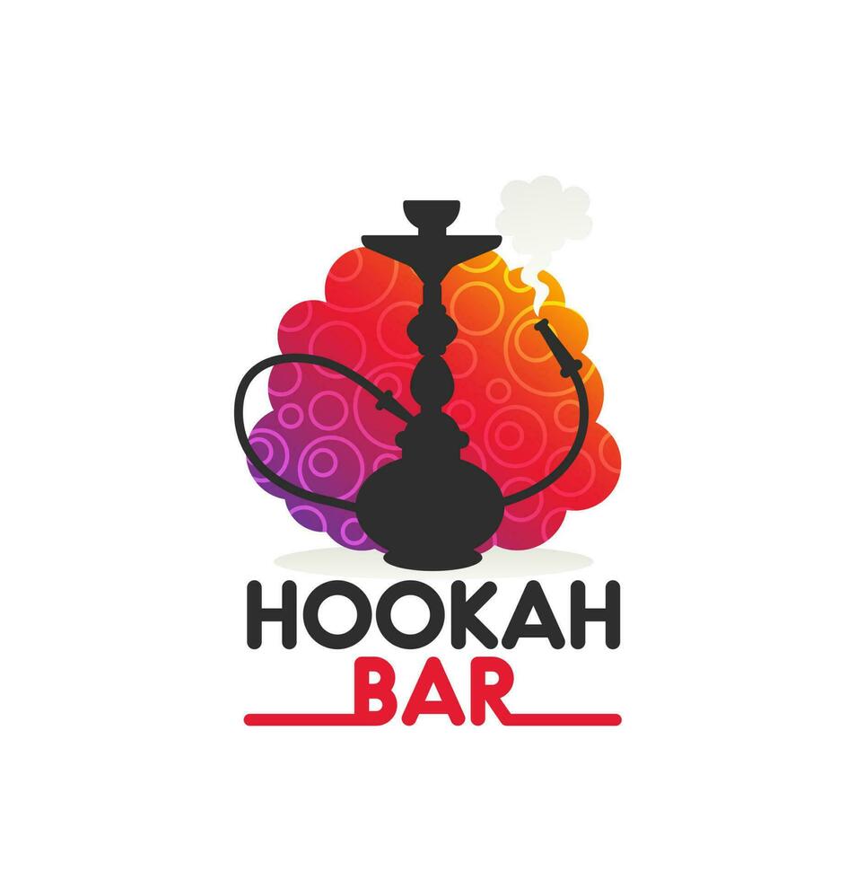 Hookah bar vector icon, shisha or nargila, smoke