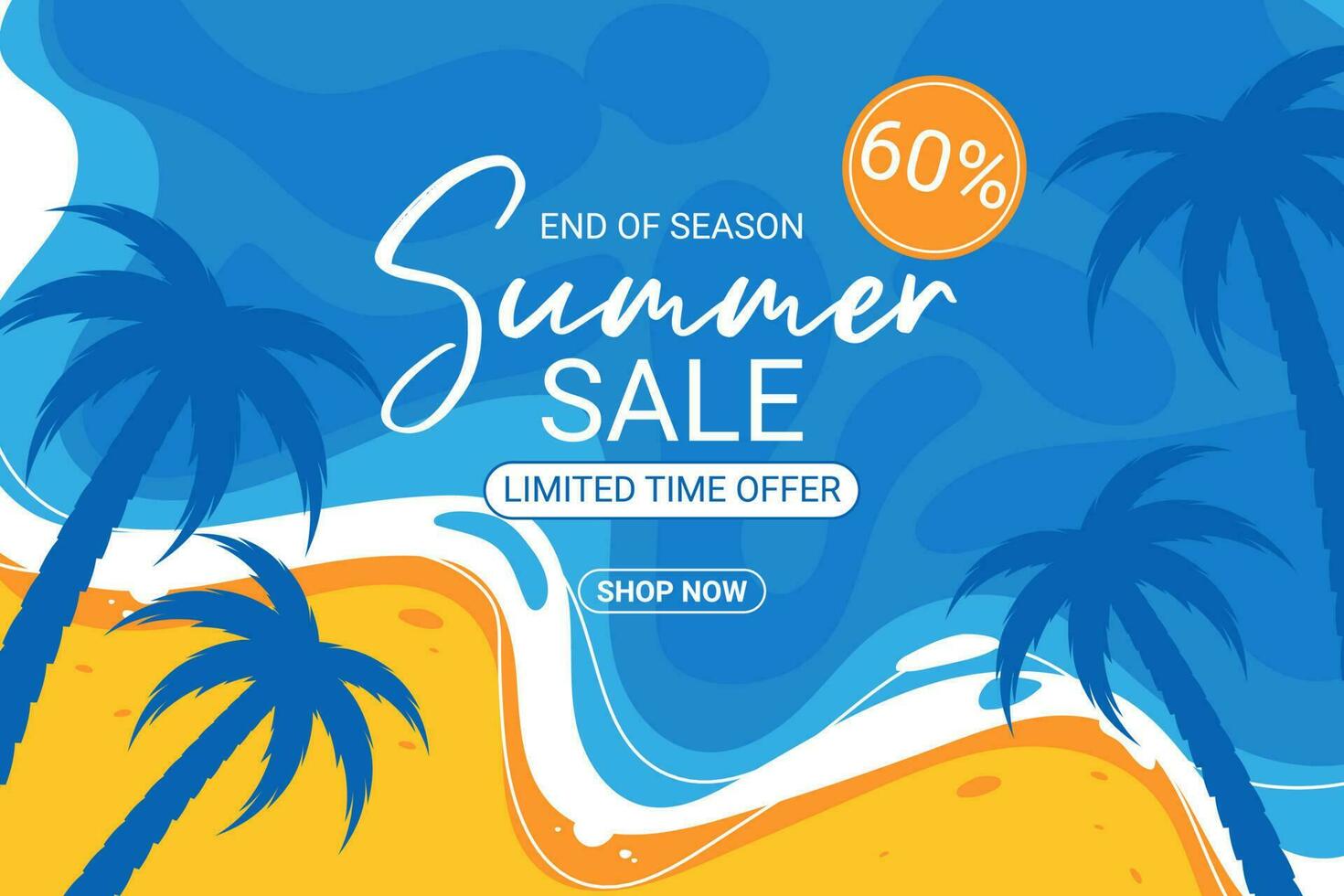 End of summer sale background in vector design