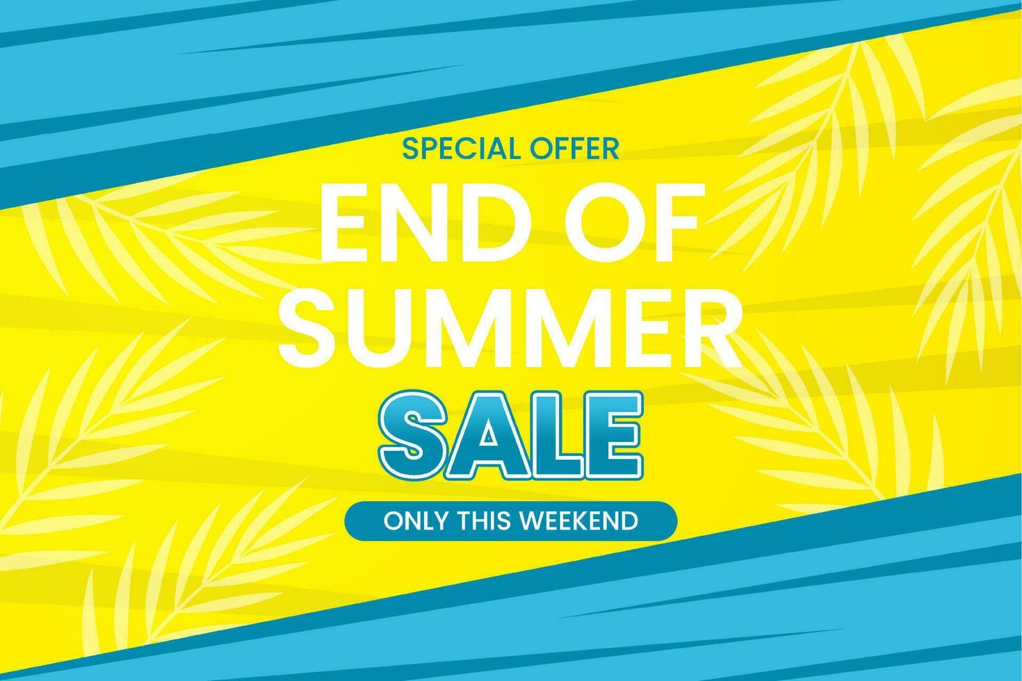 End of summer sale background in vector design