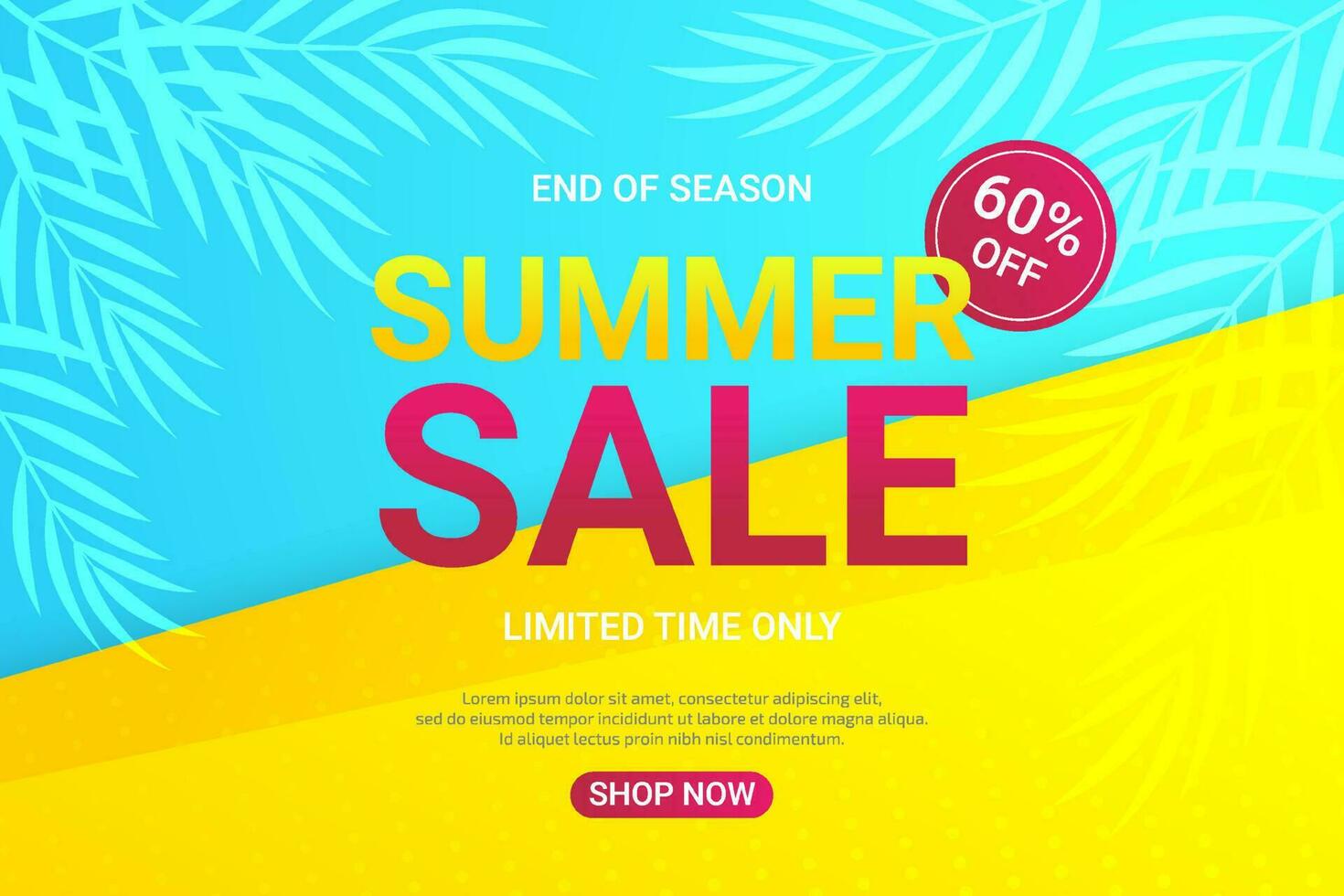 End of summer sale background in vector design