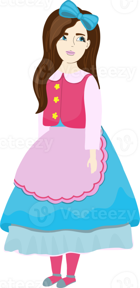 thumbelina.meisje van bloem kinderachtig stijl. png