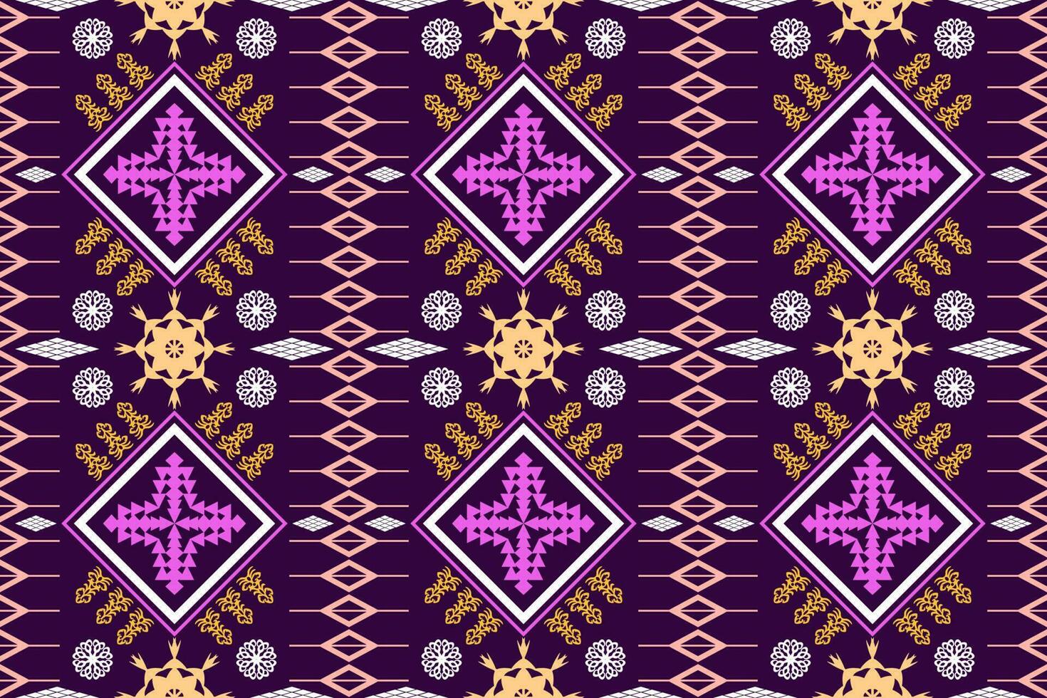 Ethnic Figure aztec embroidery style. Geometric ikat oriental traditional art pattern.Design for ethnic background,wallpaper,fashion,clothing,wrapping,fabric,element,sarong,graphic,vector illustration vector