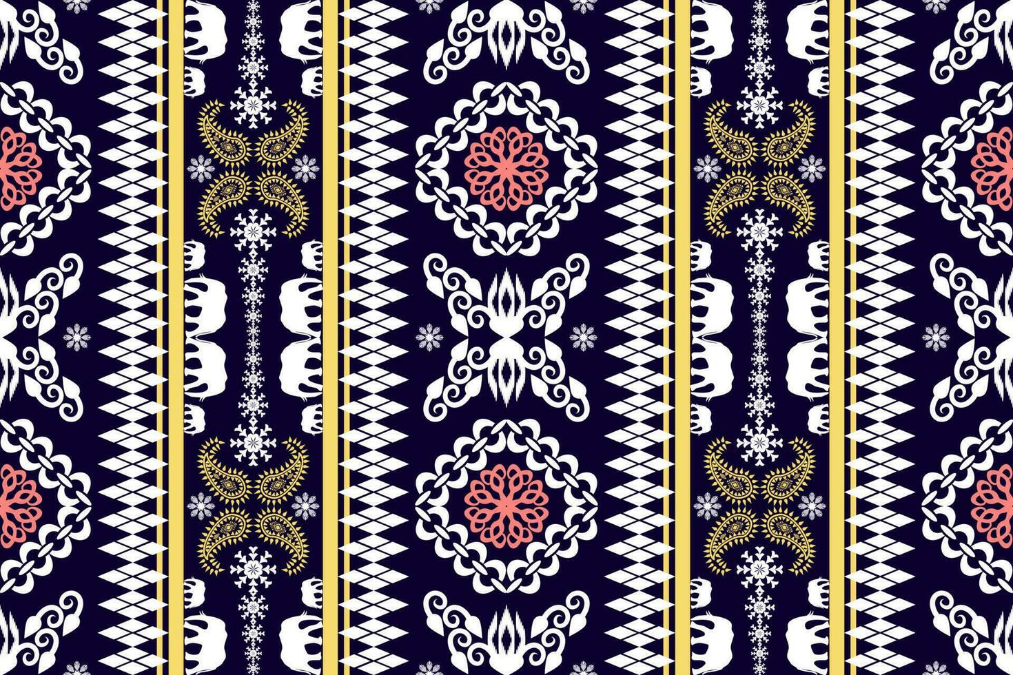 Ethnic Figure aztec embroidery style. Geometric ikat oriental traditional art pattern.Design for ethnic background,wallpaper,fashion,clothing,wrapping,fabric,element,sarong,graphic,vector illustration vector