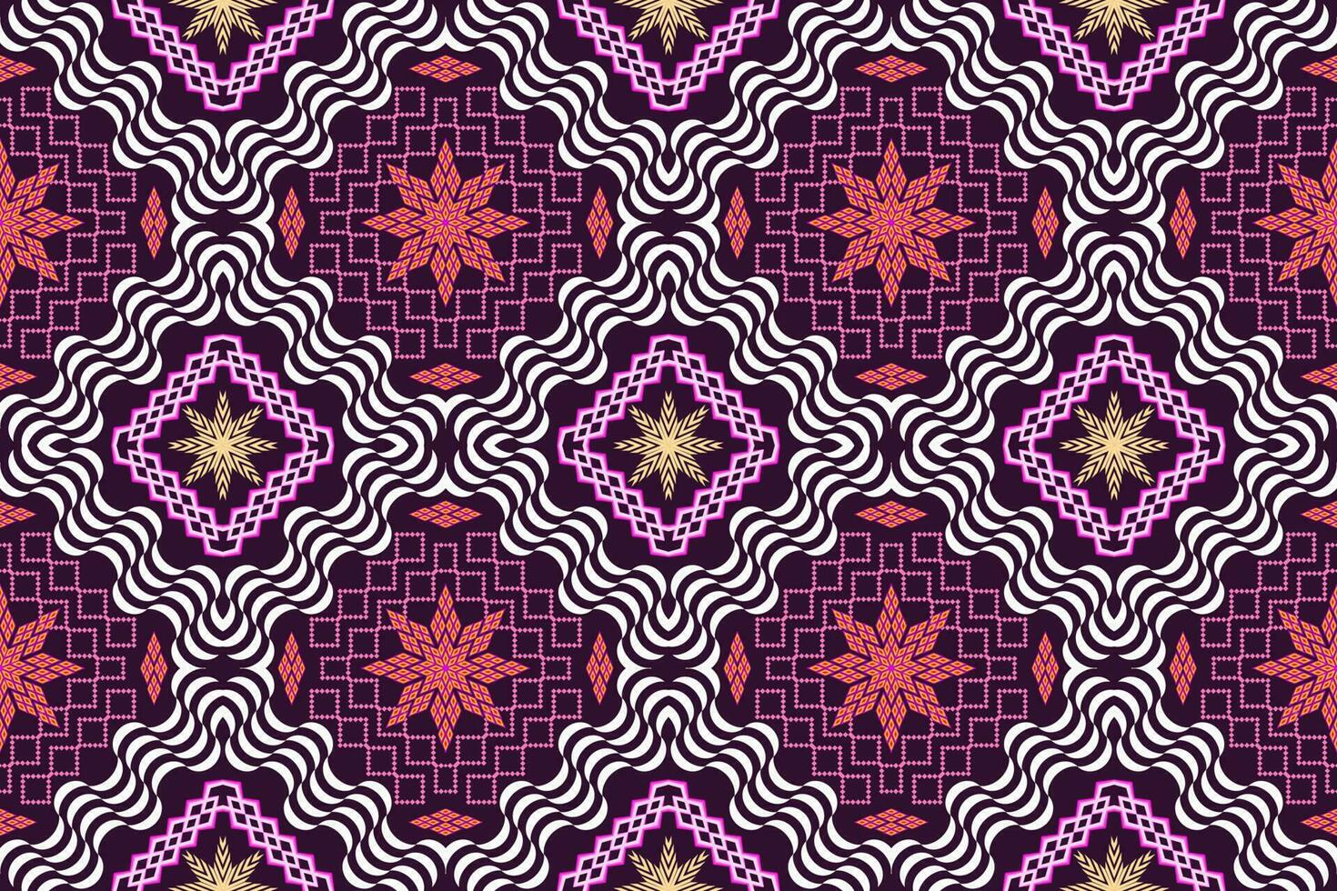 Ethnic Figure aztec embroidery style. Geometric ikat oriental traditional art pattern.Design for ethnic background,wallpaper,fashion,clothing,wrapping,fabric,element,sarong,graphic,vector illustration vector