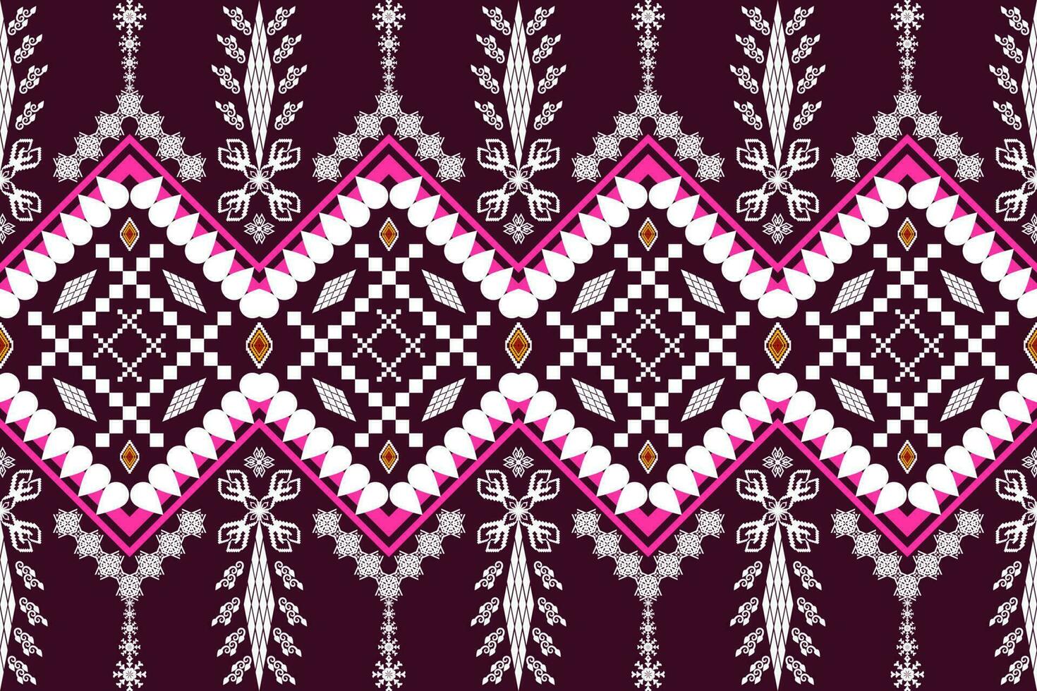 Ethnic Figure aztec embroidery style. Geometric ikat oriental traditional art pattern.Design for ethnic background,wallpaper,fashion,clothing,wrapping,fabric,element,sarong,graphic,vector illustration vector