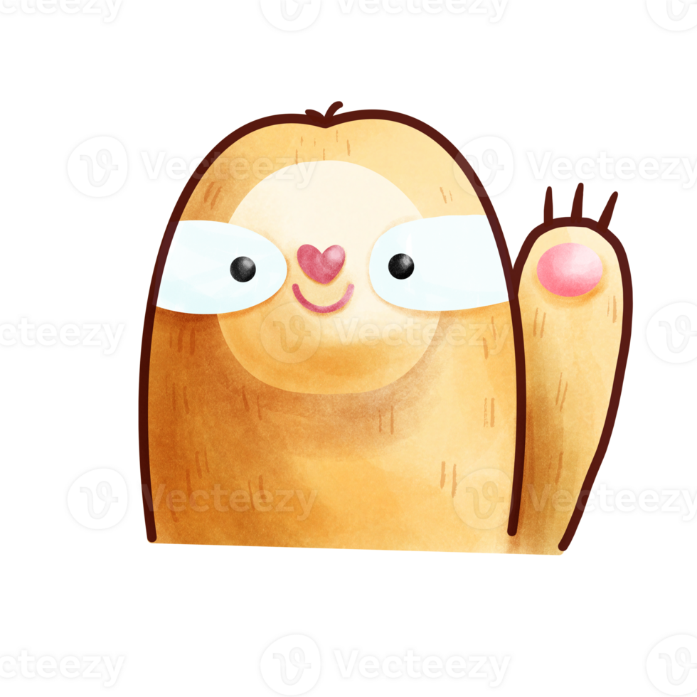 Cute animal Sloth png