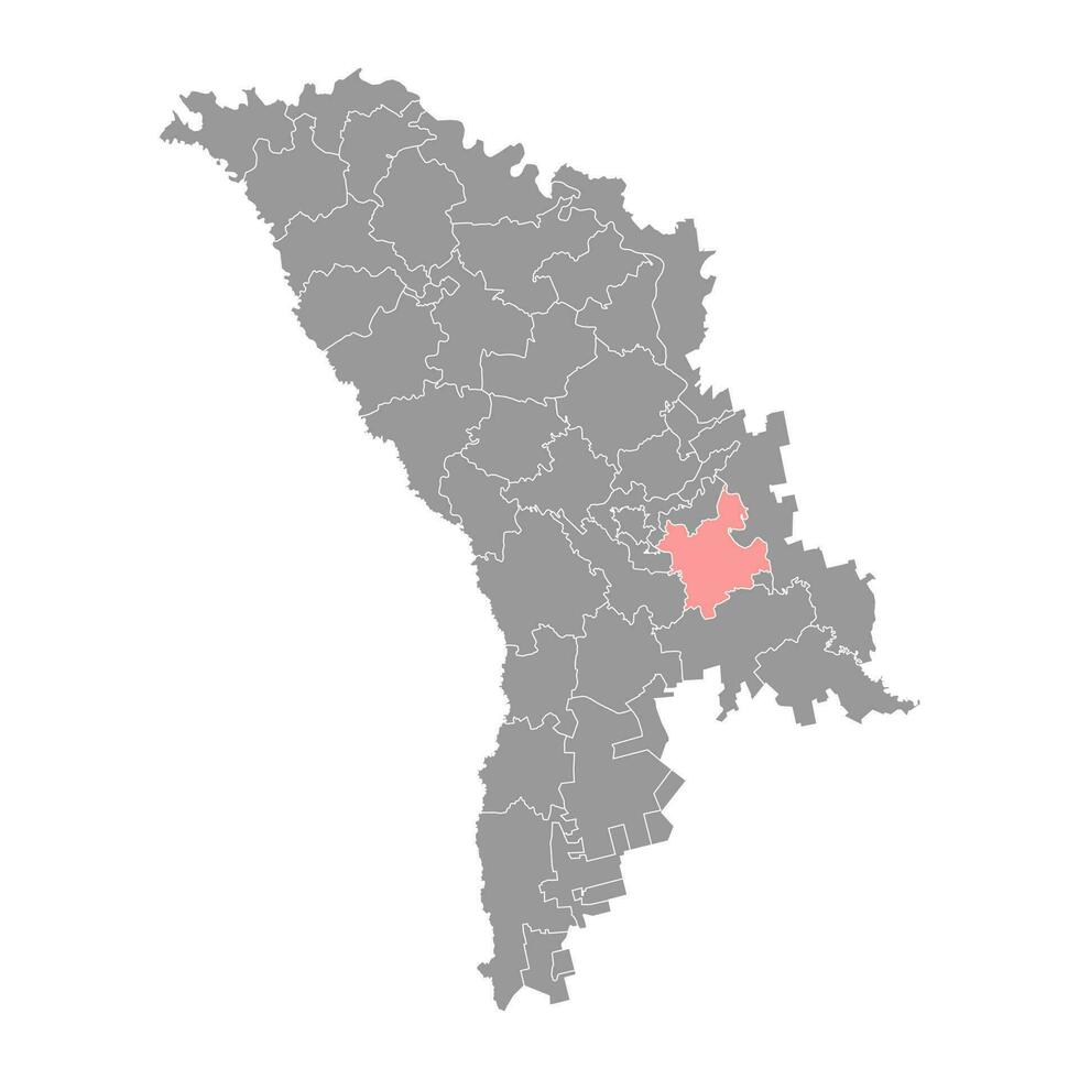 Anenii Noi district map, province of Moldova. Vector illustration.