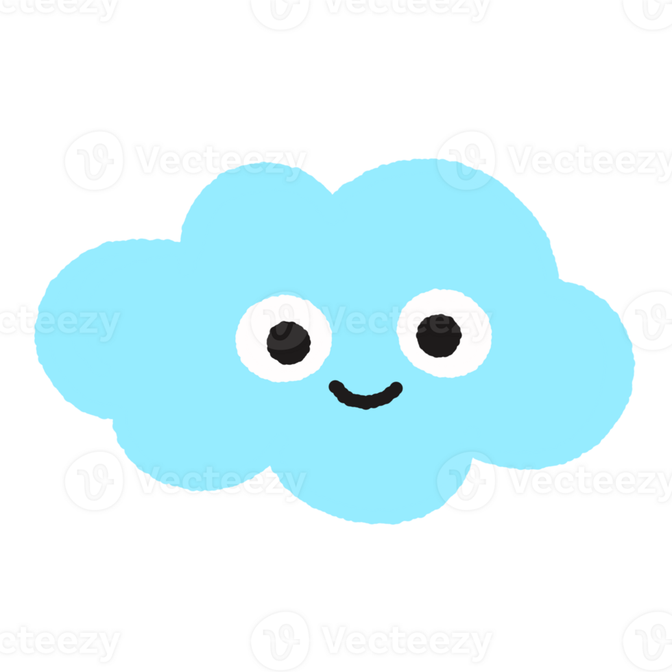 Light Blue Cloud Cute Element For Decoration png