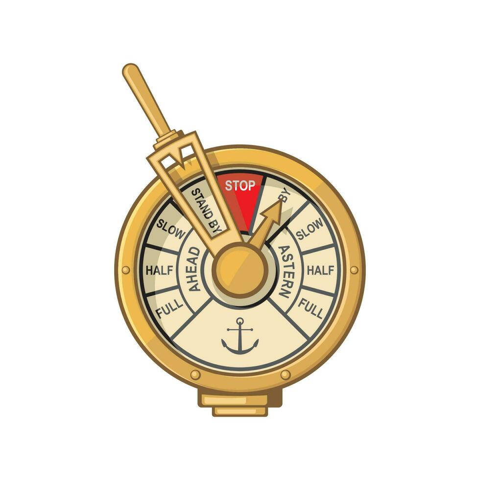 Engine order telegraph, EOT or Chadburn device vector