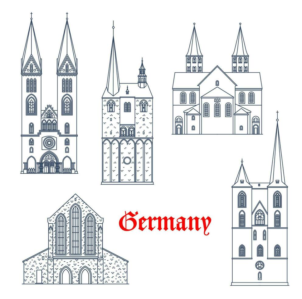 Alemania arquitectura, Quedlinburg y Halberstadt vector