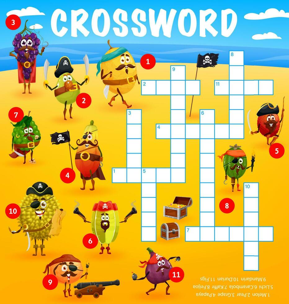 Crossword grid worksheet, find a word quiz game vector