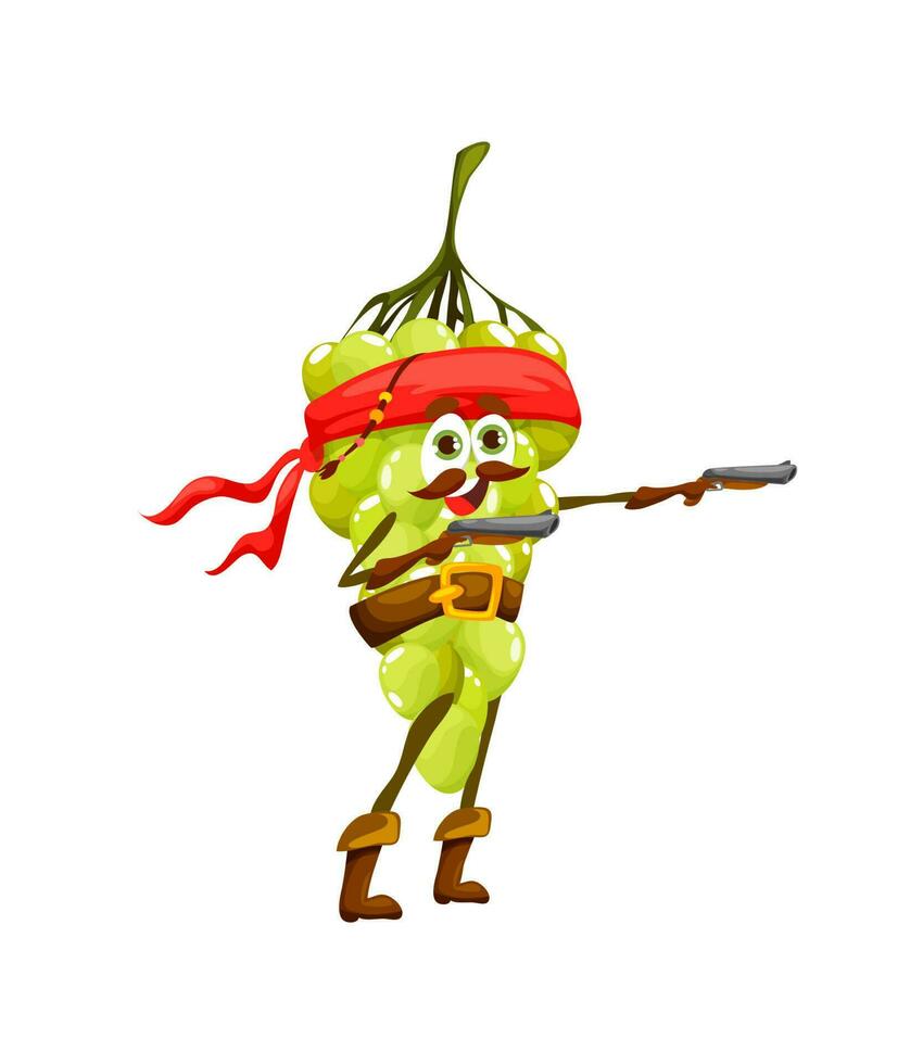 Cartoon italian pasta pirate character, sabre, gun 29693913 Vector Art at  Vecteezy