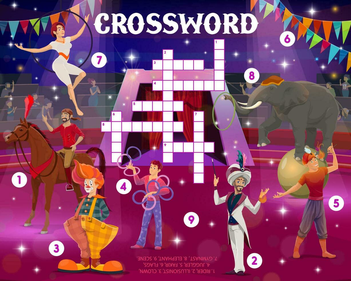 Shapito circus performers crossword worksheet 23592969 Vector Art at Vecteezy Shapito circus performers crossword worksheet 23592969 Vector Art at Vecteezy
