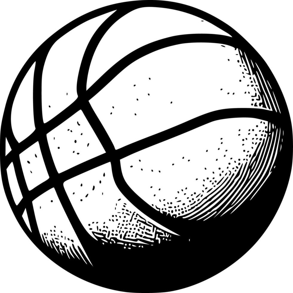 baloncesto - minimalista y plano logo - vector ilustración