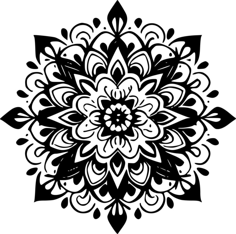 Mandala - Minimalist and Flat Logo - Vector illustration
