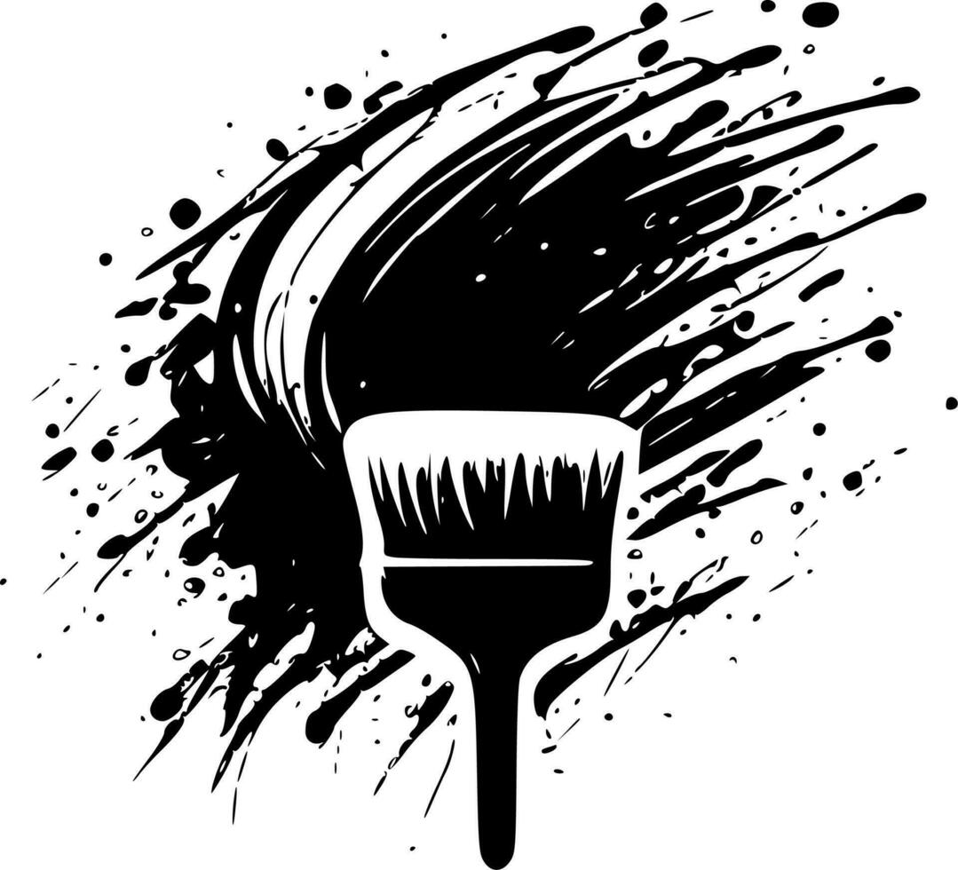 Brush - Minimalist and Flat Logo - Vector illustration