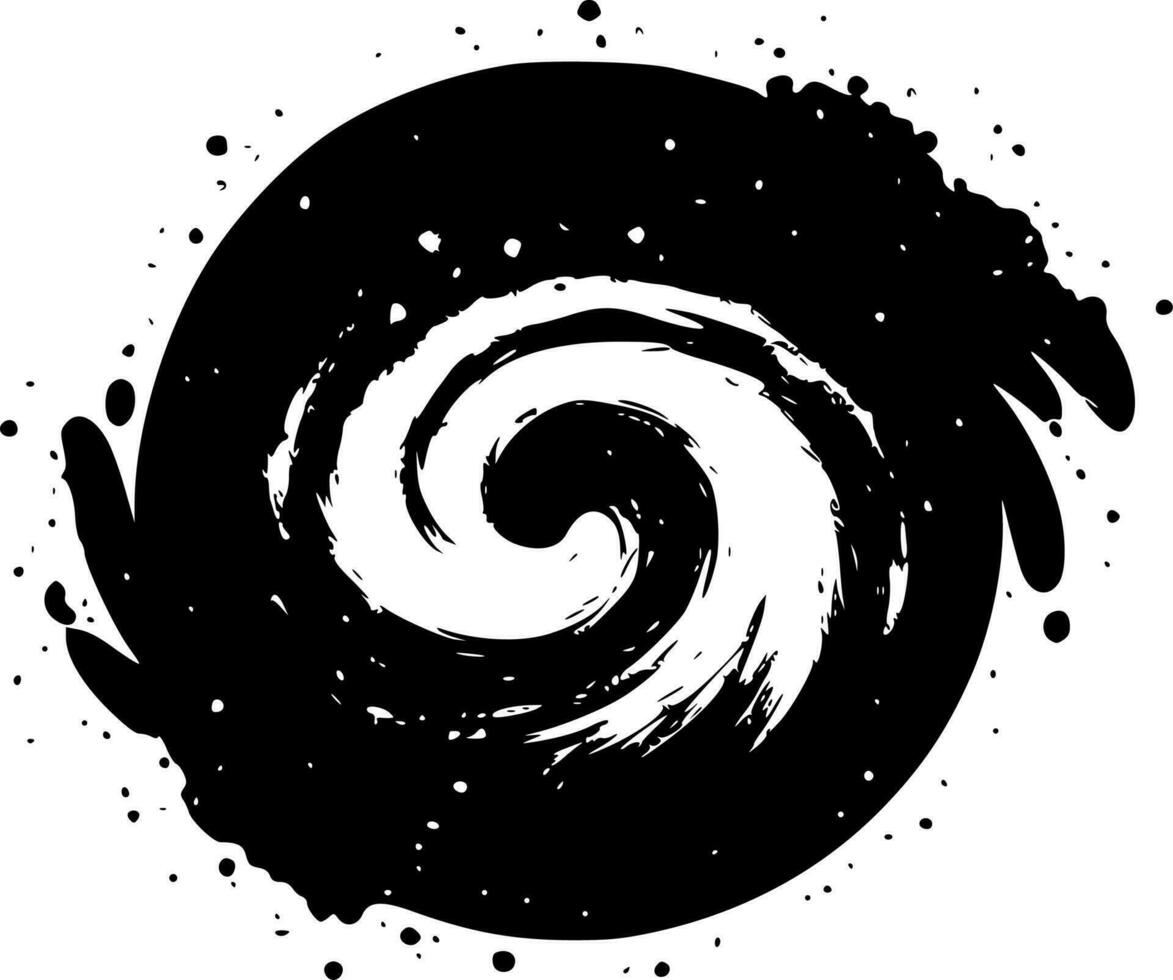 Galaxy, Black and White Vector illustration