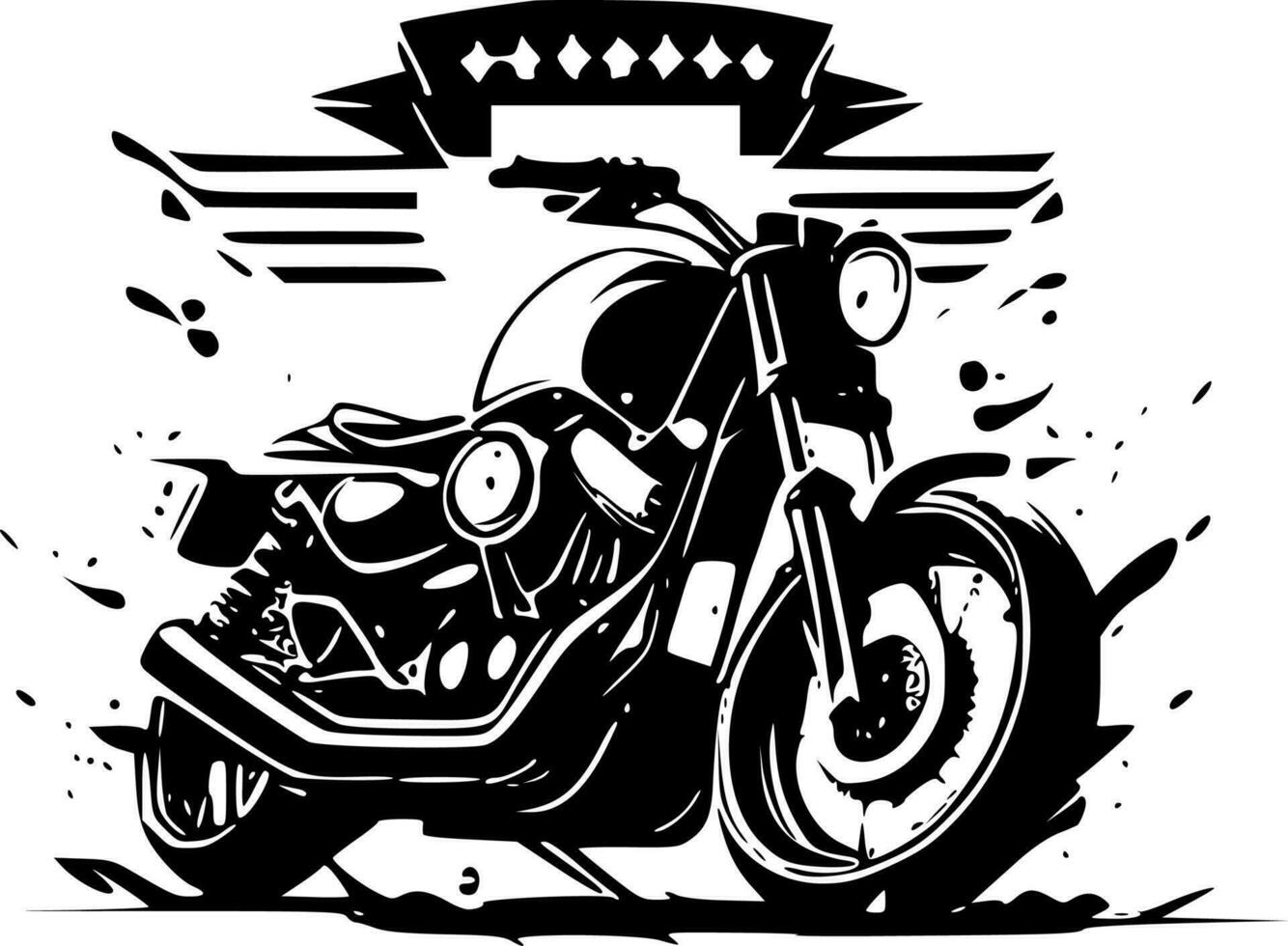 Motorcycle - Minimalist and Flat Logo - Vector illustration