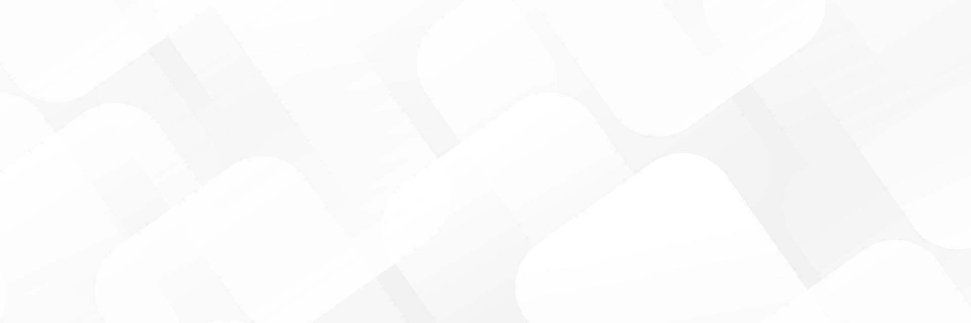 Abstract geometric white and gray on light silver gradient background. Modern banner design. Vector Illustration