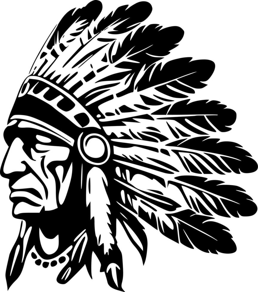 Chiefs, Black and White Vector illustration