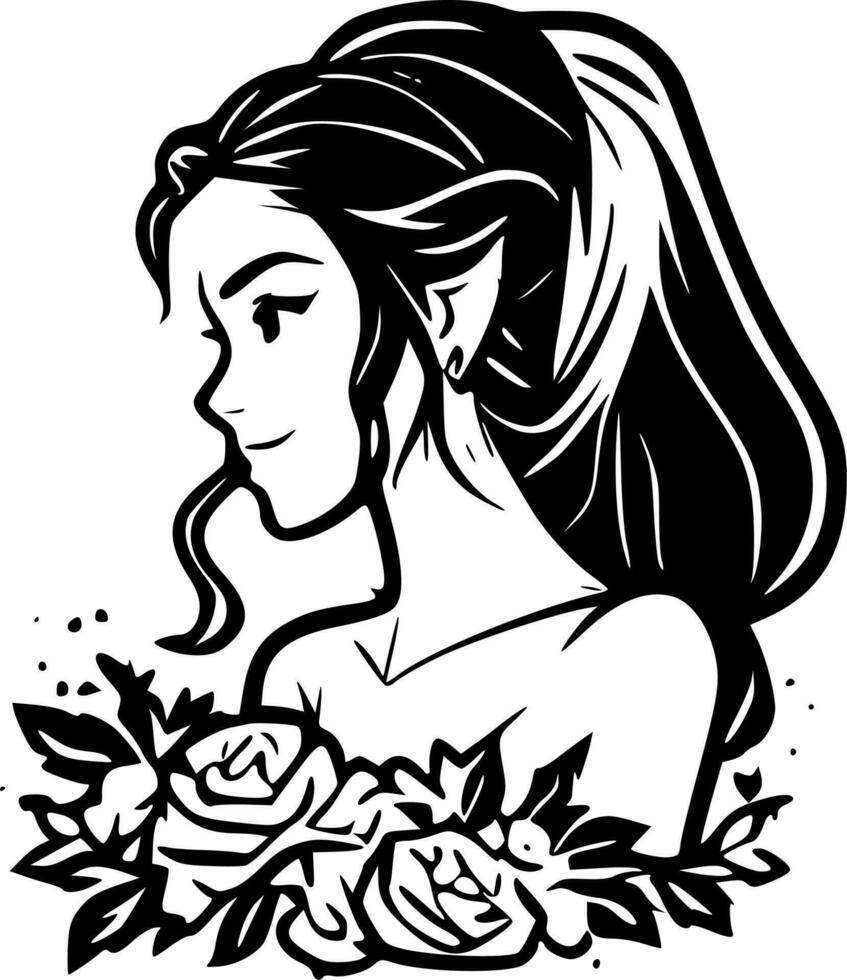 Bridal, Minimalist and Simple Silhouette - Vector illustration
