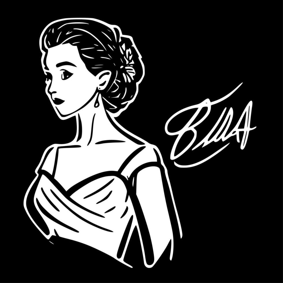 Bridal, Minimalist and Simple Silhouette - Vector illustration