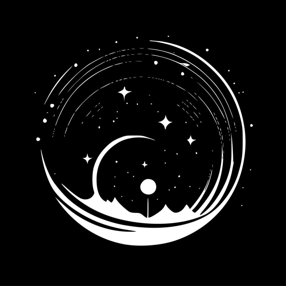 celestial, negro y blanco vector ilustración