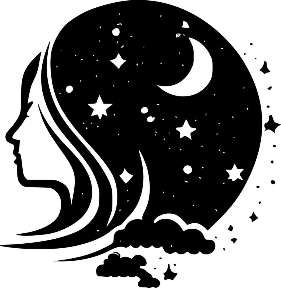 Celestial, Minimalist and Simple Silhouette - Vector illustration