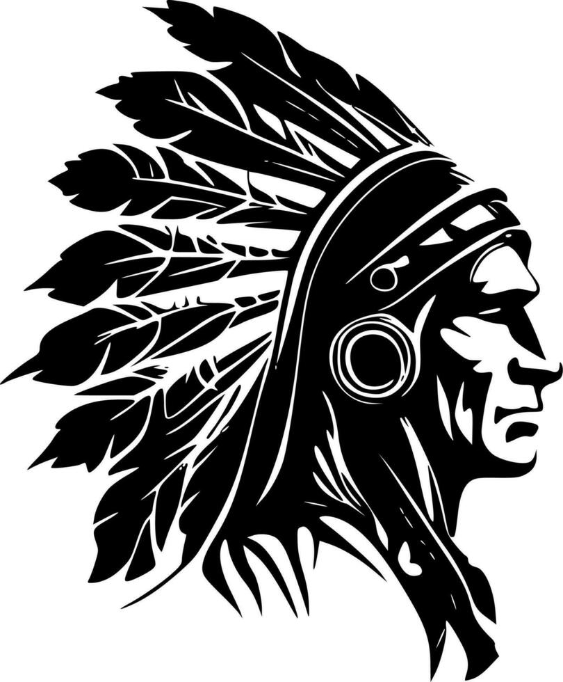 Chiefs, Black and White Vector illustration